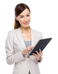 Businesswoman use of digital tablet