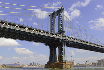 Naklejka premium The Manhattan Bridge, New York City