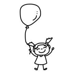 hand drawing cartoon character happy kids