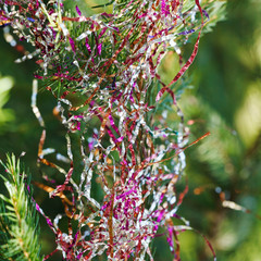 tinsel christmas decoration