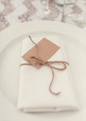 Sweet rustic decoration of plate