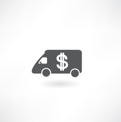 Vehicles transporting money icon