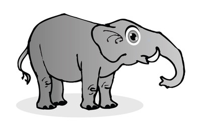 funny elephant cartoon
