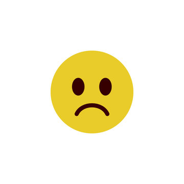 Sad flat emoji