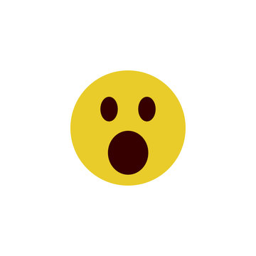 Scared flat emoji