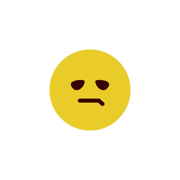 Unhappy flat emoji