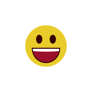 Happy flat emoji