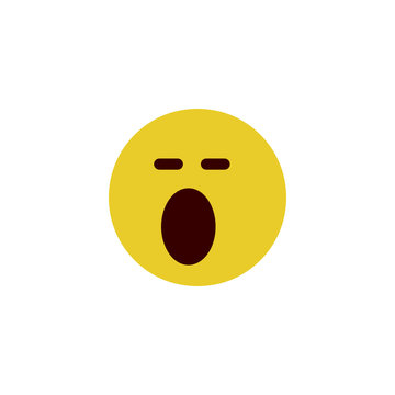Yawn flat emoji