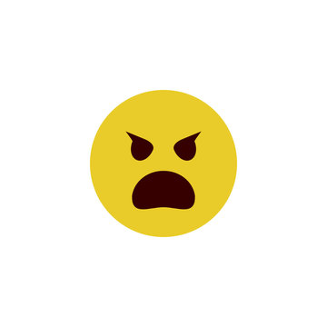 Mad flat emoji
