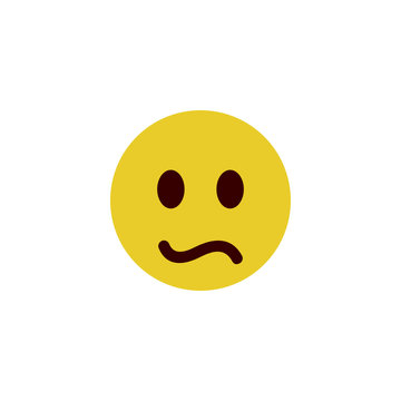 Puzzled flat emoji