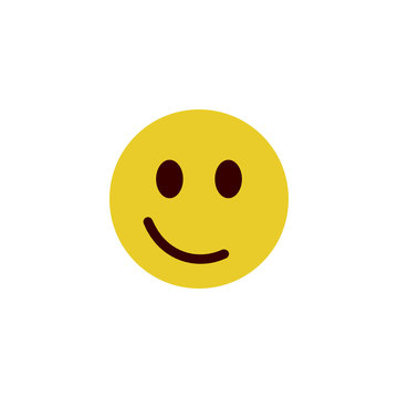 Smug flat emoji