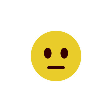 Speechless flat emoji