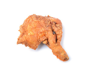 Fried chicken on white