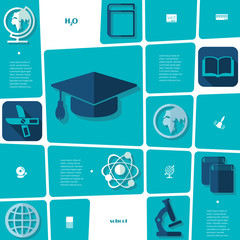 Education flat infographic
