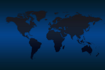 Fototapeta na wymiar map carte world with blue background