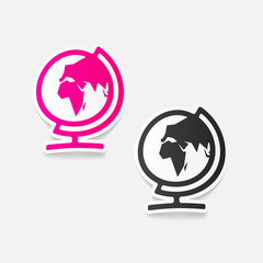 realistic design element: globe