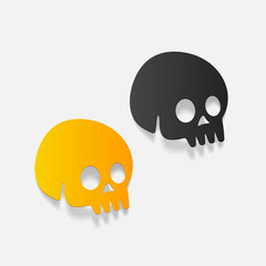 realistic design element: skull