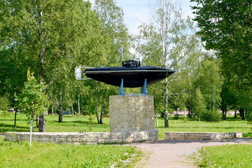 Fototapeta na wymiar Monument to the first Russian submarine of a design of S. K. Dzh