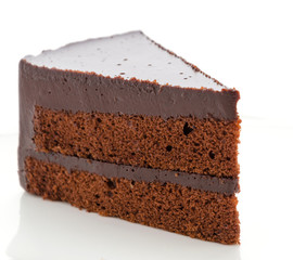 Cake chocolate isolated on white background