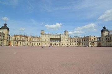 Fototapeta na wymiar View of the southern facade of the Big Gatchina palace