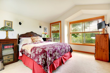 Bedroom interior in american house