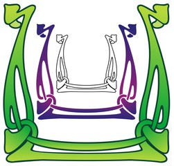 Art Nouveau fantasy border