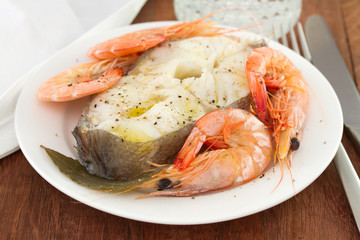 boiled fish with oil