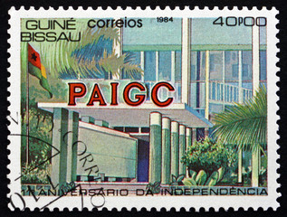 Postage stamp Guinea-Bissau 1984 PAIGC Building