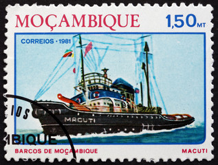 Postage stamp Guinea 1981 Tugboat Macuti