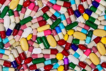 Medical Pills and Capsules Background
