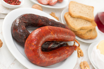 chorizo with toasts