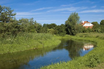 House on the river bank