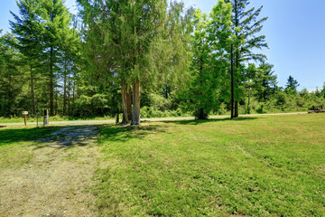 Countryside landscape and gravel road