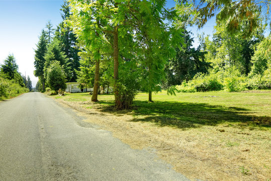 Countryside landscape and driveway