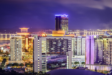Fototapeta na wymiar Macau, China Hotels Cityscape