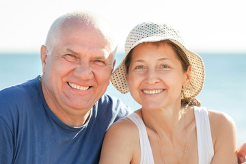 Fototapeta premium Happy senior man and mature woman
