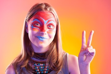 Beautiful indian girl with make-up