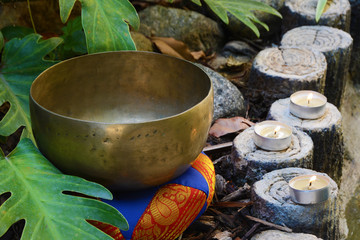 Candles and Tibetan Bell