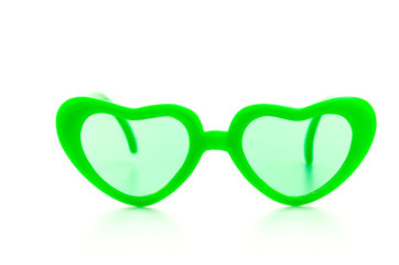 Fototapeta premium Heart glasses isolated on white background