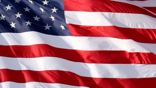 American Flag Slow Waving