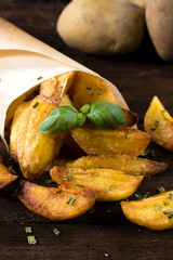 Potatoes on the table