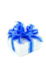 Gift box isolated white background