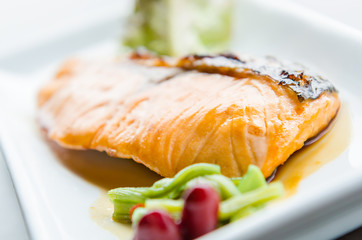 Salmon teriyaki