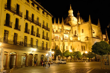 Obraz na płótnie Canvas Santa Maria Cathedral of Segovia, Castilla Leon, Spain.
