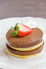 Chocolate pudding pancake