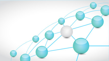 sphere connection link tech network illustration