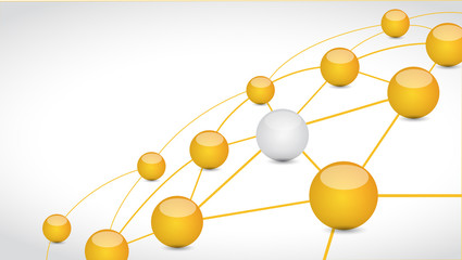 Obraz na płótnie Canvas sphere connection link tech network illustration