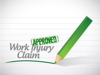 work injury claim approved illustration design