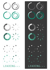 Vector illustration of loading icons