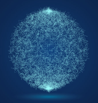 Abstract filament blue light.